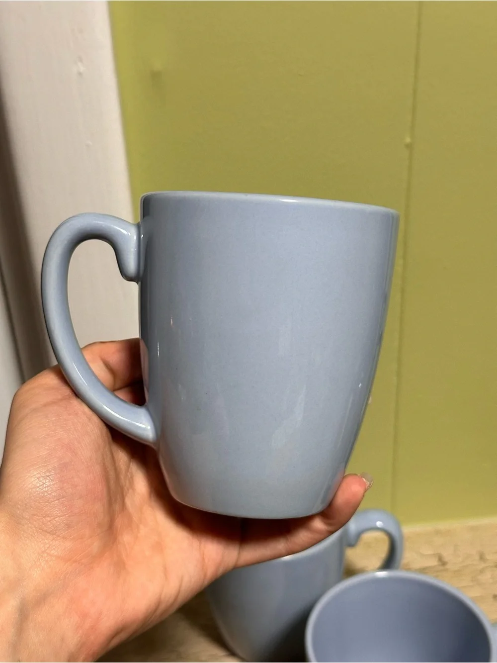 Set of 3 blue mugs #mugs #coffeemugs #kitchen